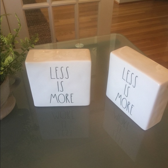 Rae Dunn “Less is More” & “More is Less” brand new - Picture 2 of 6